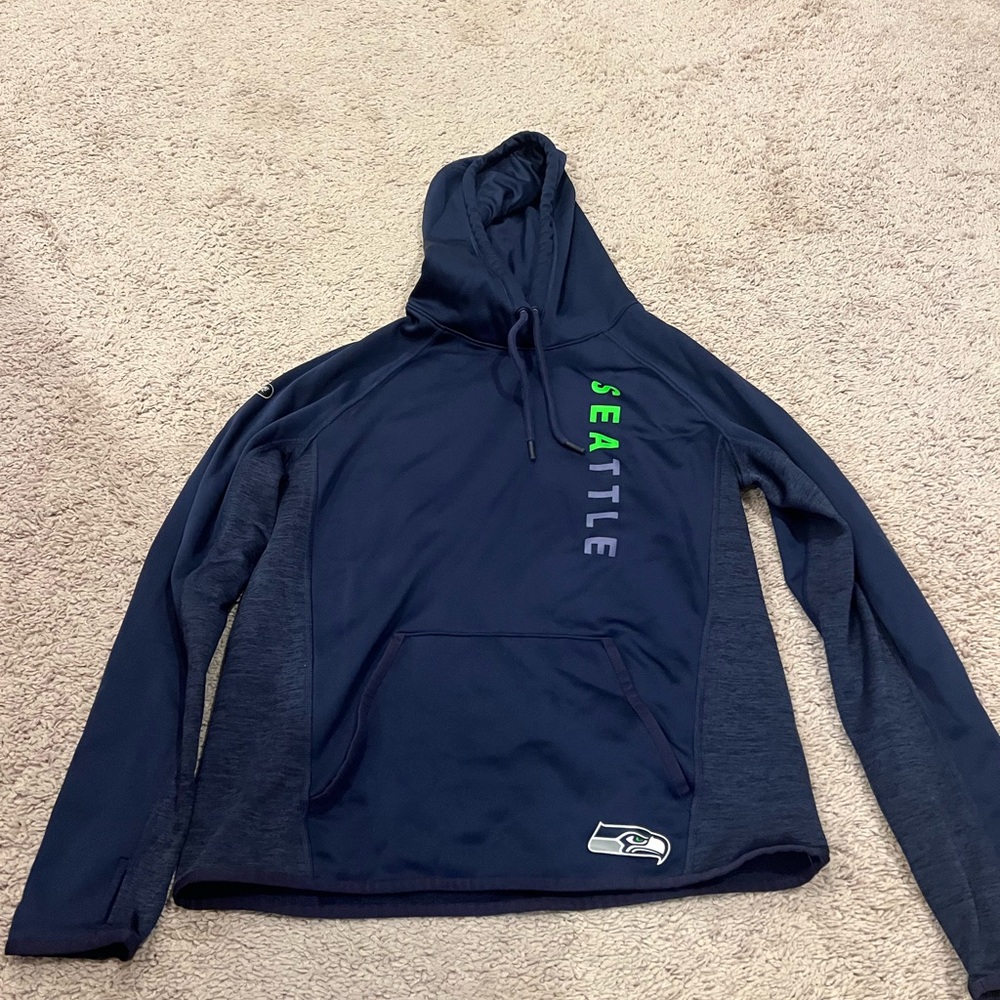 Women’s Medium Under Armour Navy Blue Hooded Seattle Seahawks Sweatshirt
